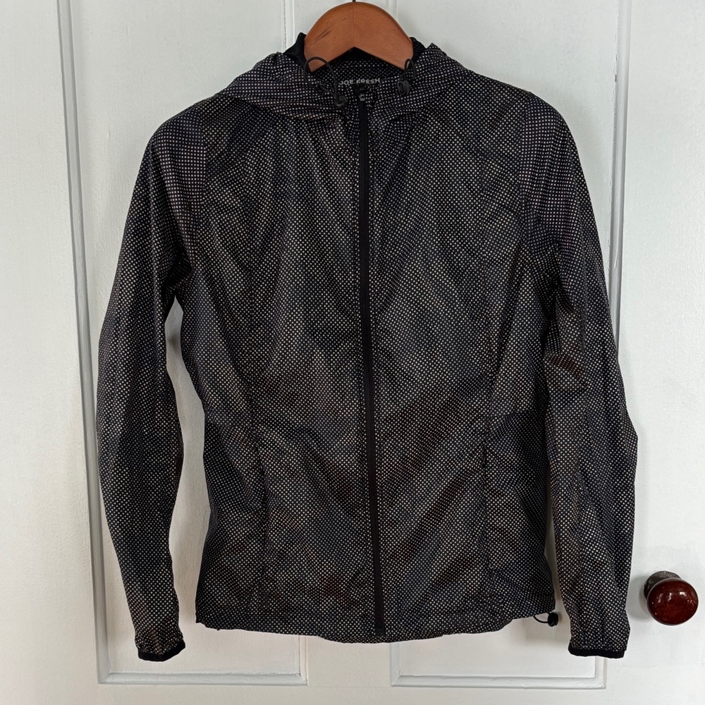 Joe Fresh Women’s Dotted Black Windbreaker